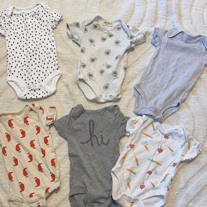 Assorted Baby Bodysuits Set- 3M